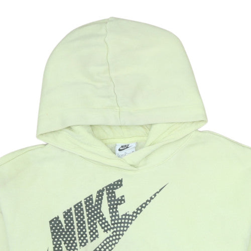 Nike Men's Beige XL Pullover Hoodie with Graphic Logo