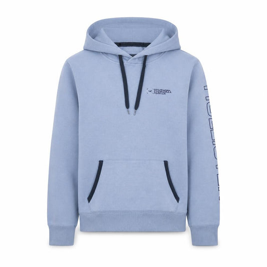 Hollister Men's Blue Pullover Hoodie M Logo Graphic Casual Fleece
