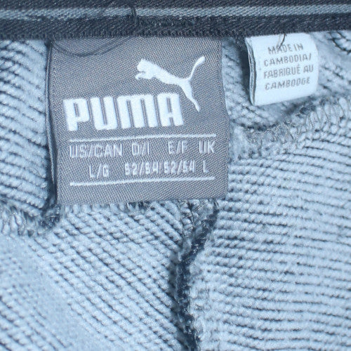 Puma Mens Black Fleece Jogger Sweatpants Size L Regular Fit