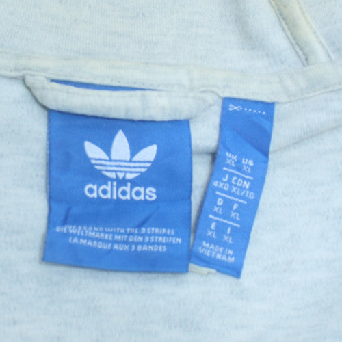 Adidas Mens Beige Full Zip Hoodie XL Hooded Sports Sweatshirt