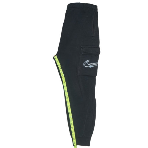 Nike Men's Black Fleece Cargo Joggers Size M Elastic Waist