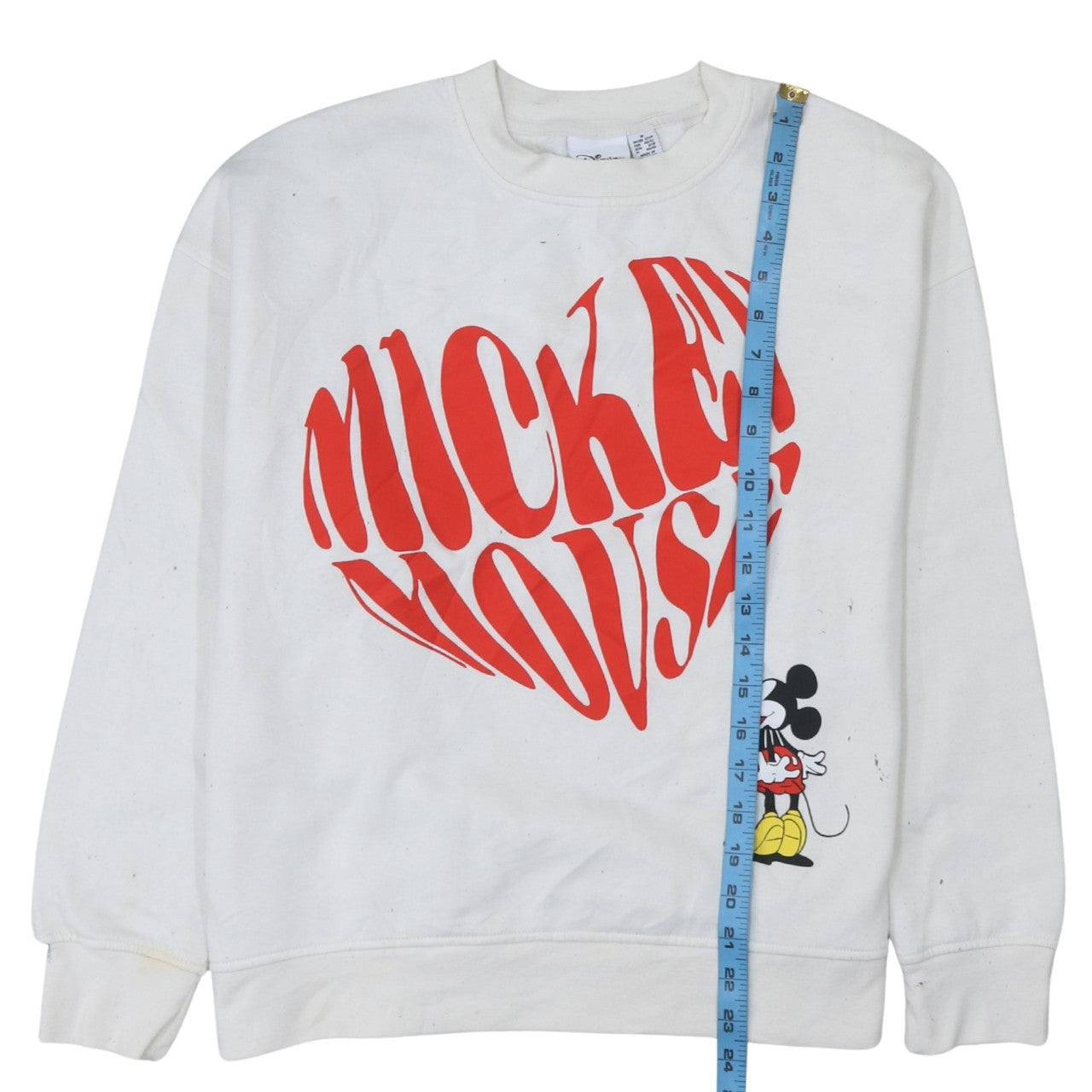 Disney Primark Women White Mickey Mouse Sweatshirt Size 12/14