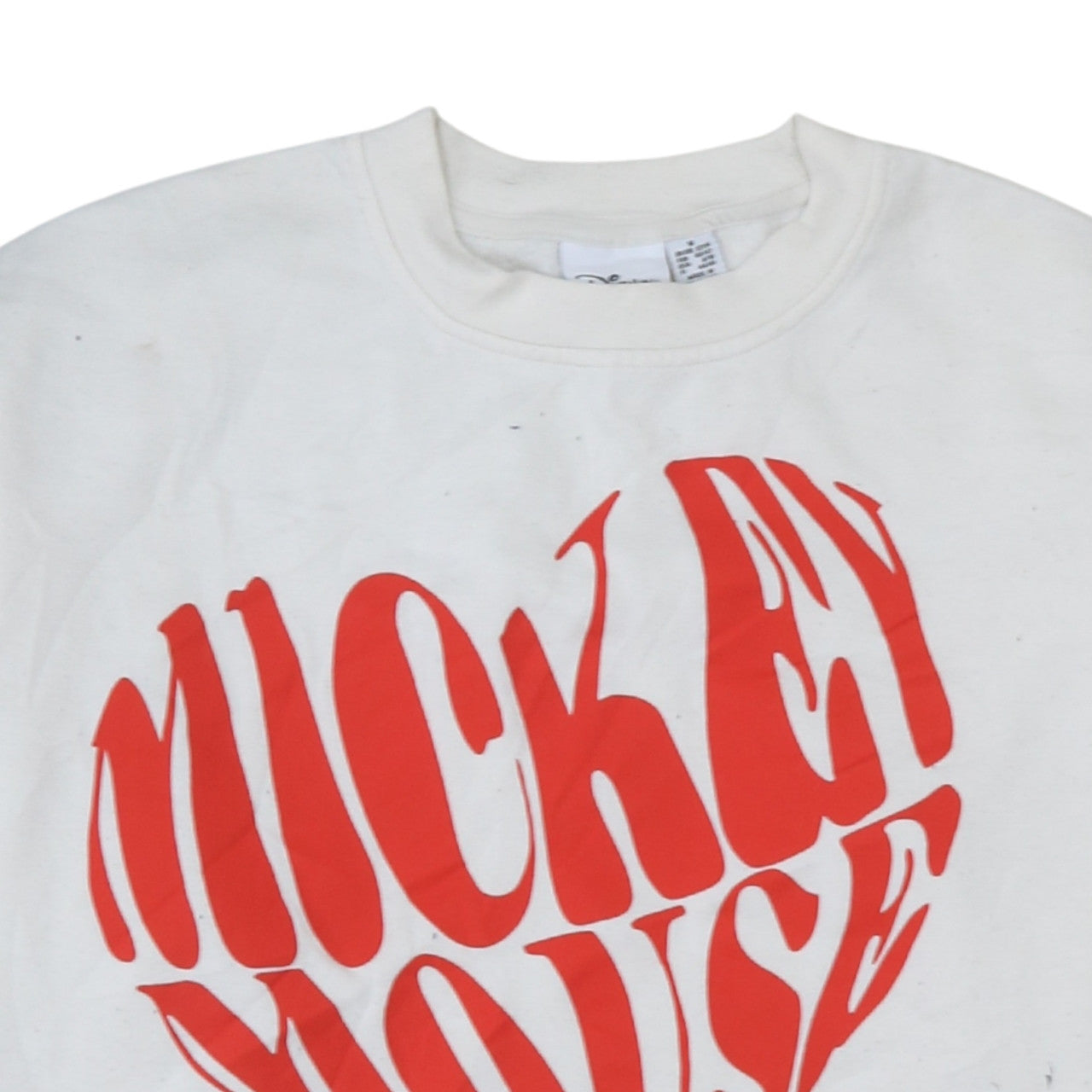 Disney Primark Women White Mickey Mouse Sweatshirt Size 12/14