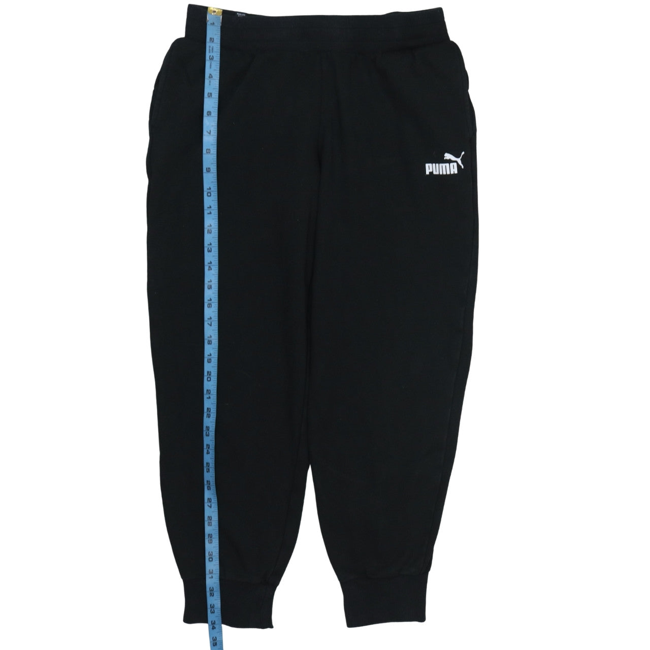 Puma Men's Black Fleece Jogger Sweatpants Medium Regular Fit
