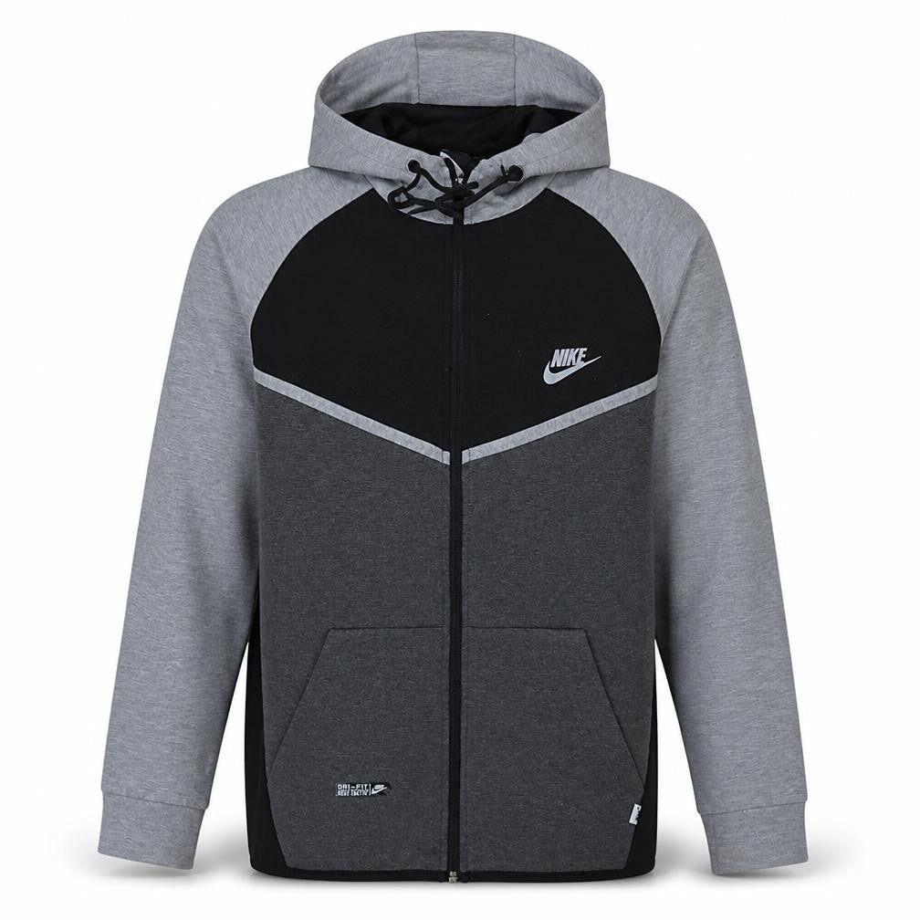 Nike Mens Grey Full Zip Hoodie L Regular Fit Sportswear