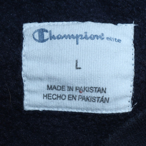 Champion Elite Men's Navy Crew Neck Sweatshirt L Cotton Blend