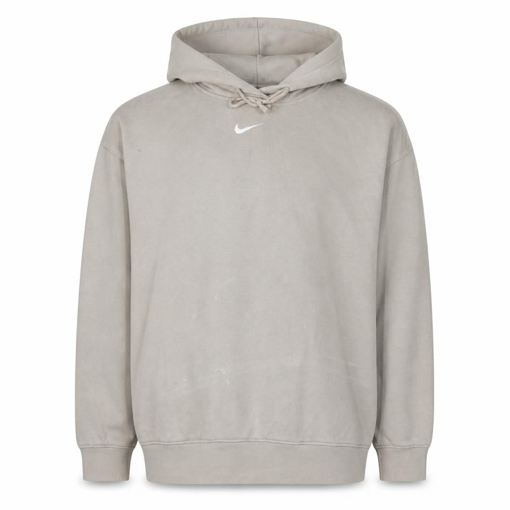 Nike Men's Beige Pullover Hoodie M Regular Fit Fleece Sweatshirt