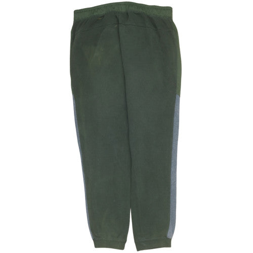 Nike Men's Green Jogger Sweatpants L Fleece Lined Zip Pocket