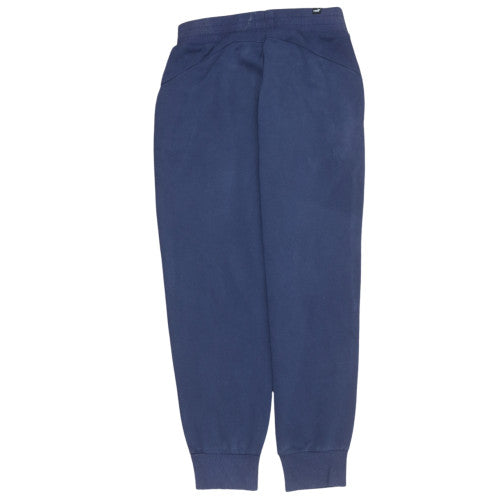 Puma Mens Blue Sweatpants Jogger Trousers Size S Cotton Blend