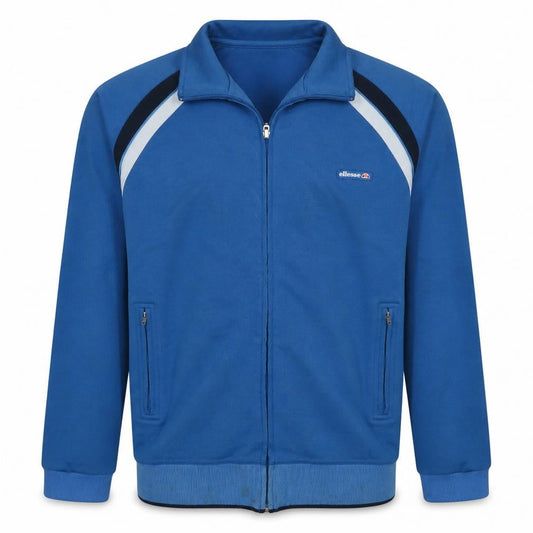 Ellesse Mens Blue Track Jacket M Full Zip Retro Sportswear