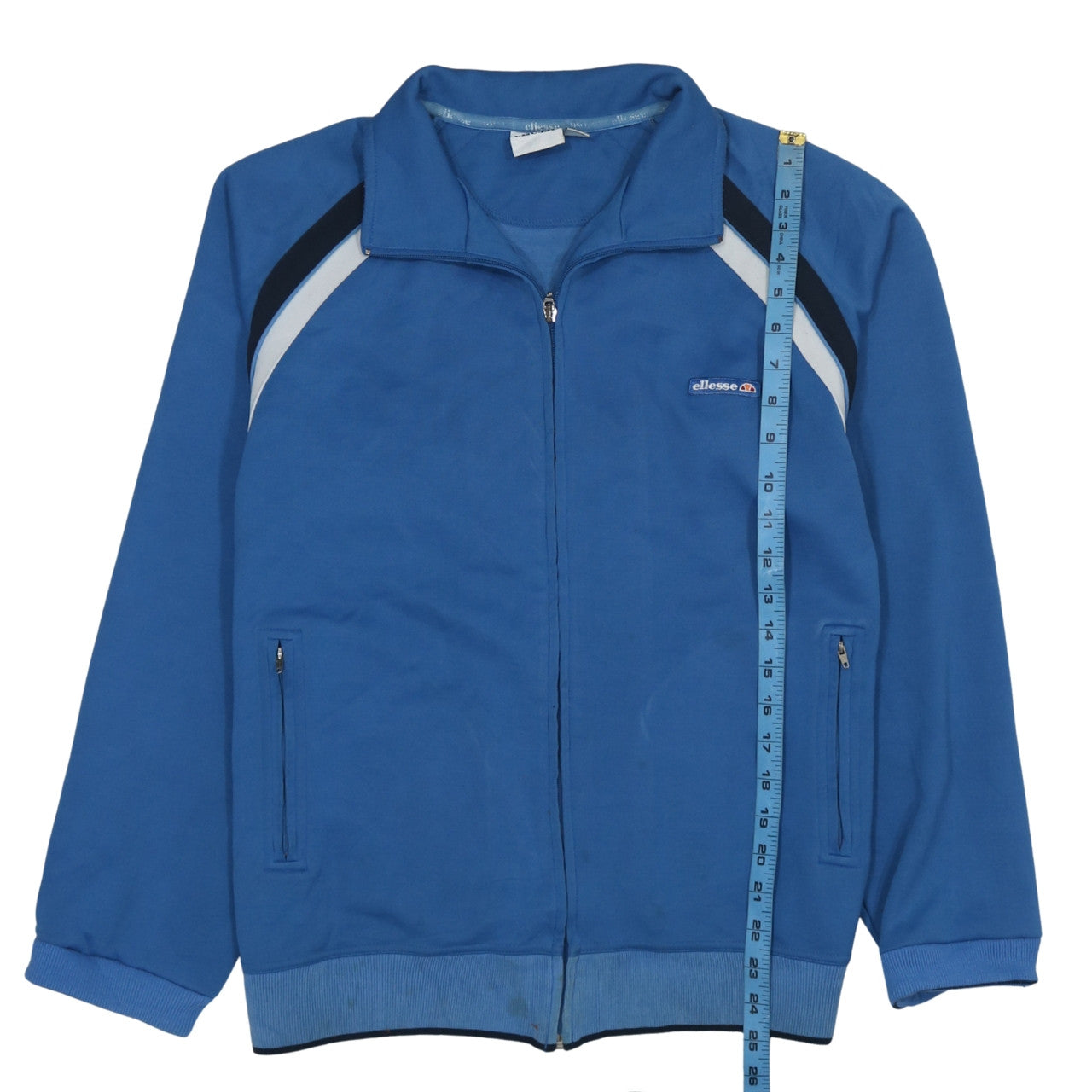Ellesse Mens Blue Track Jacket M Full Zip Retro Sportswear