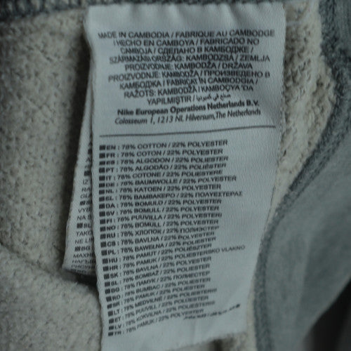 Nike Men's Grey Crew Neck Regular Fit Sweatshirt Size L