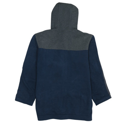Adidas Mens Grey & Navy Full Zip Hoodie Size L Sportswear