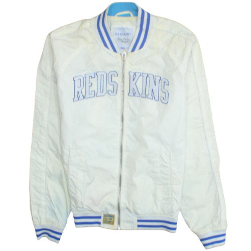 Redskins Men's White Varsity Jacket M Lightweight Full Zip