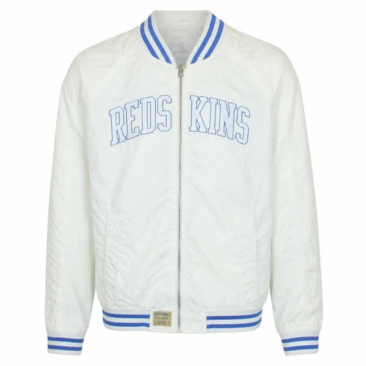 Redskins Men's White Varsity Jacket M Lightweight Full Zip