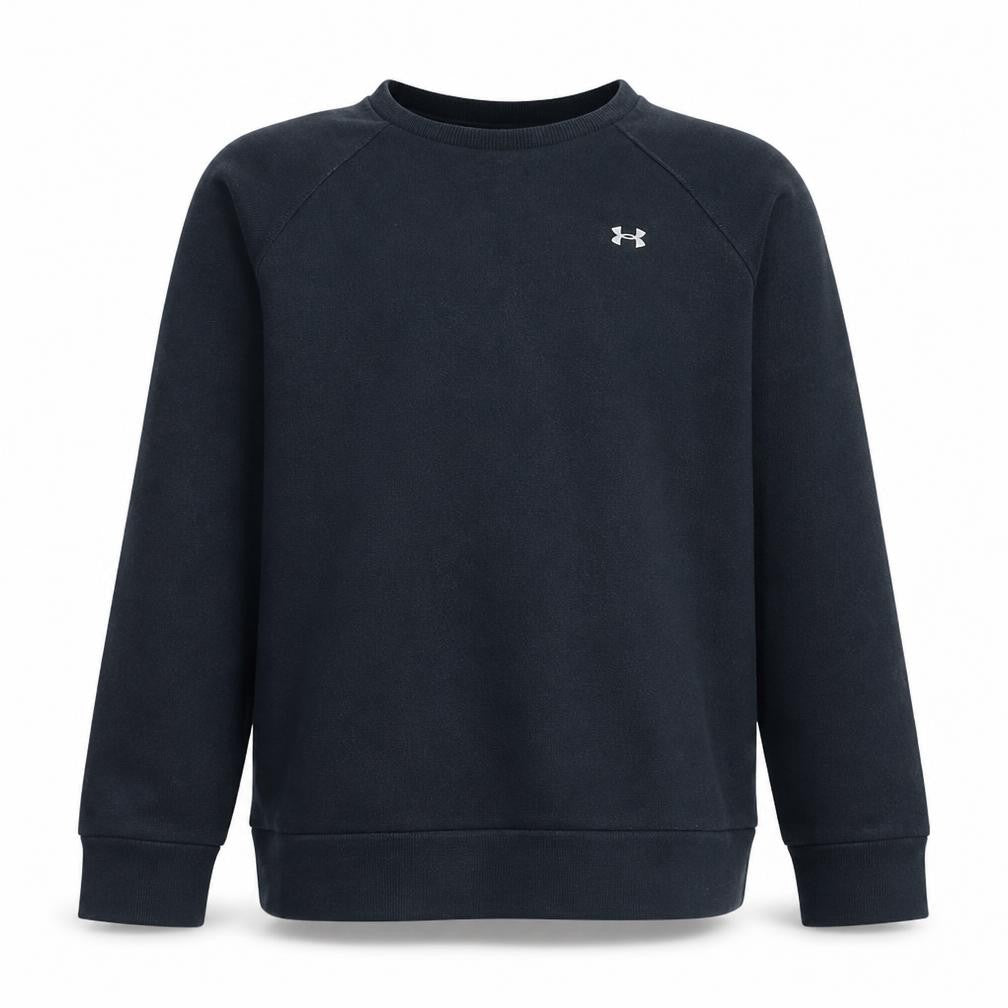 Under Armour Boys Black Fleece Pullover Sweatshirt Size 158 Crew Neck