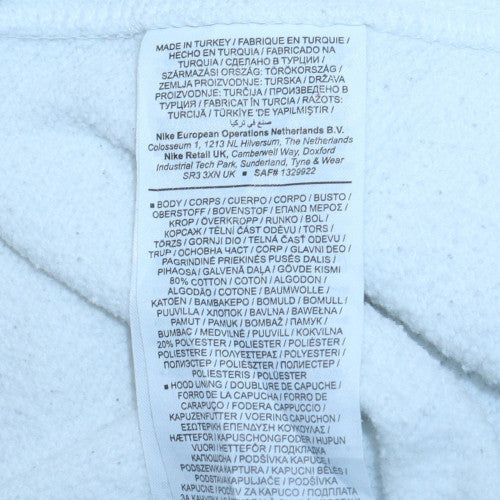 Nike Men’s White Pullover Hoodie S Regular Fit Fleece Sportswear