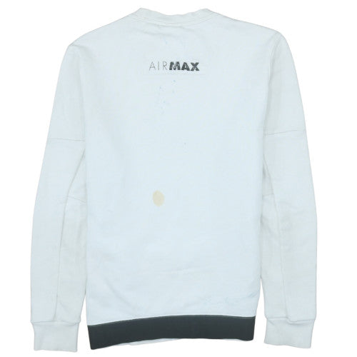 Nike Air Max Men's White Pullover Sweatshirt M Regular Fit