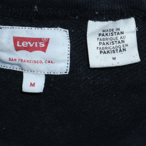 Levi's Men Black Embroidered Logo Crew Neck Sweatshirt M