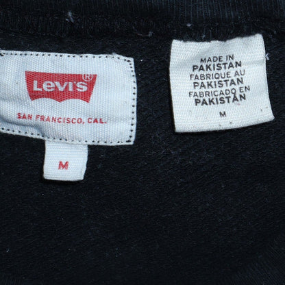 Levi's Men Black Embroidered Logo Crew Neck Sweatshirt M