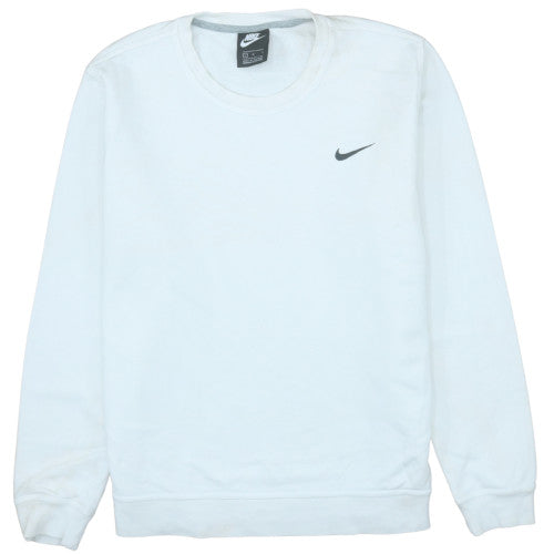 Nike Men's White Crew Neck Pullover Sweatshirt L