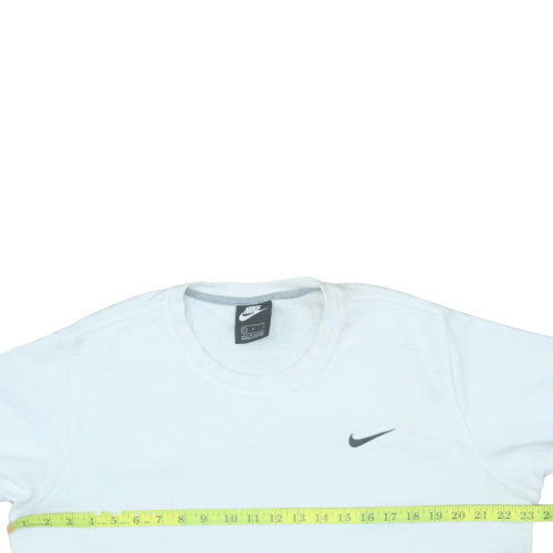 Nike Men's White Crew Neck Pullover Sweatshirt L
