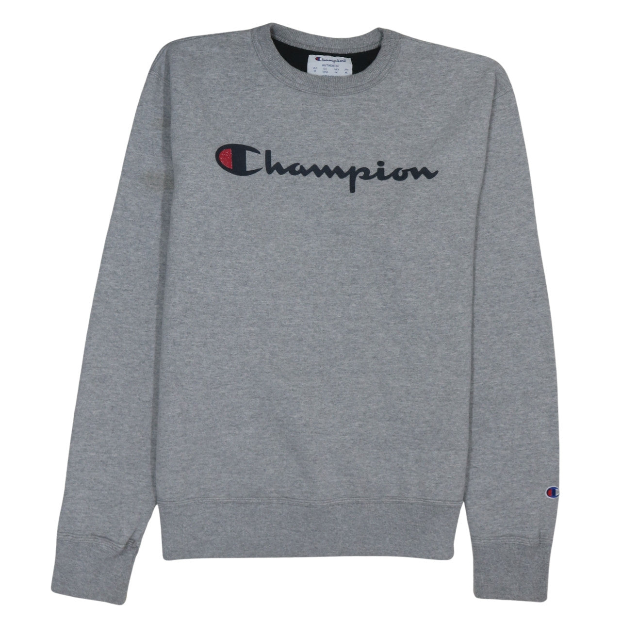 Champion Men's Grey Pullover Sweatshirt M Regular Fit Crew Neck