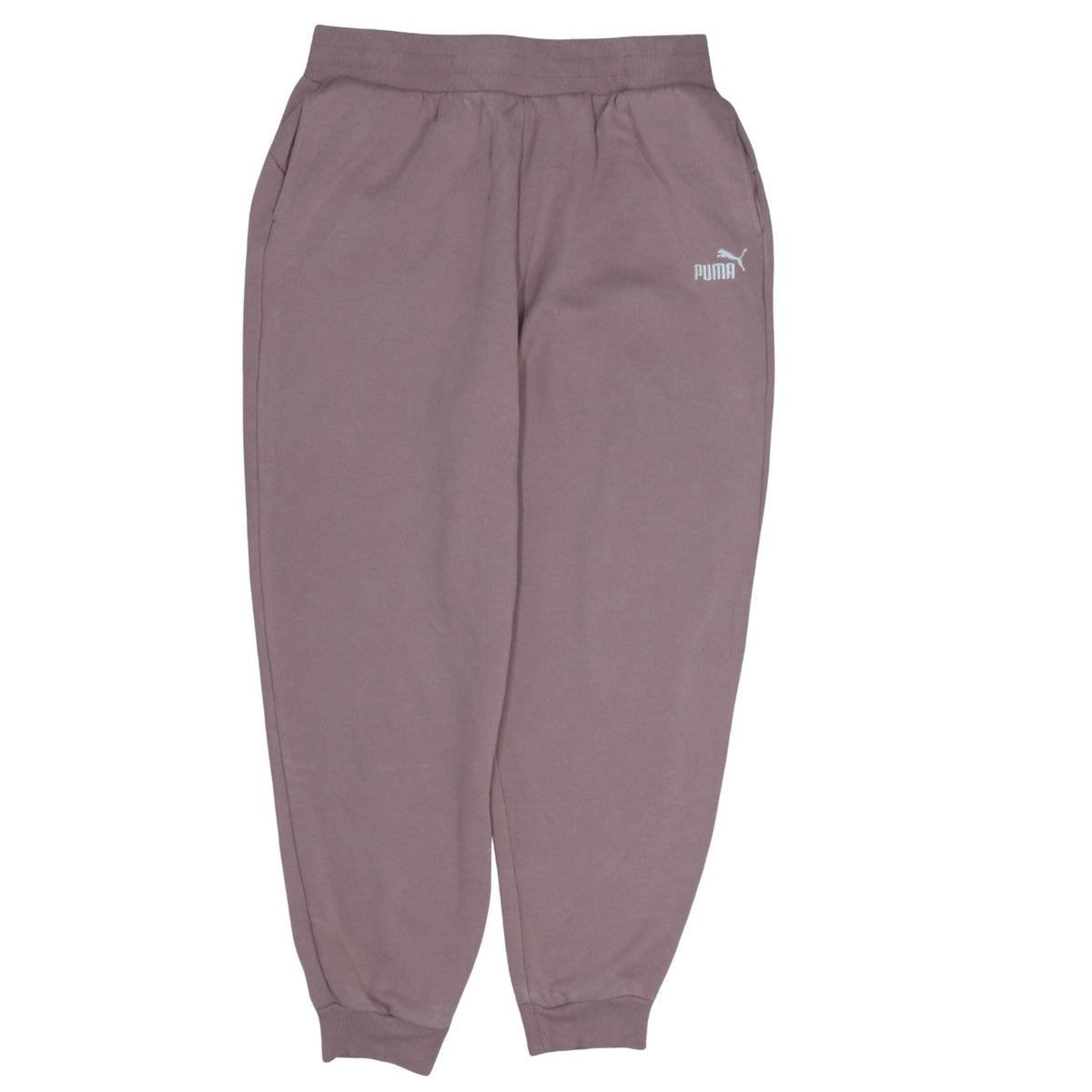 Puma Womens Mauve Jogger Sweatpants L Elastic Waist Casual Trousers
