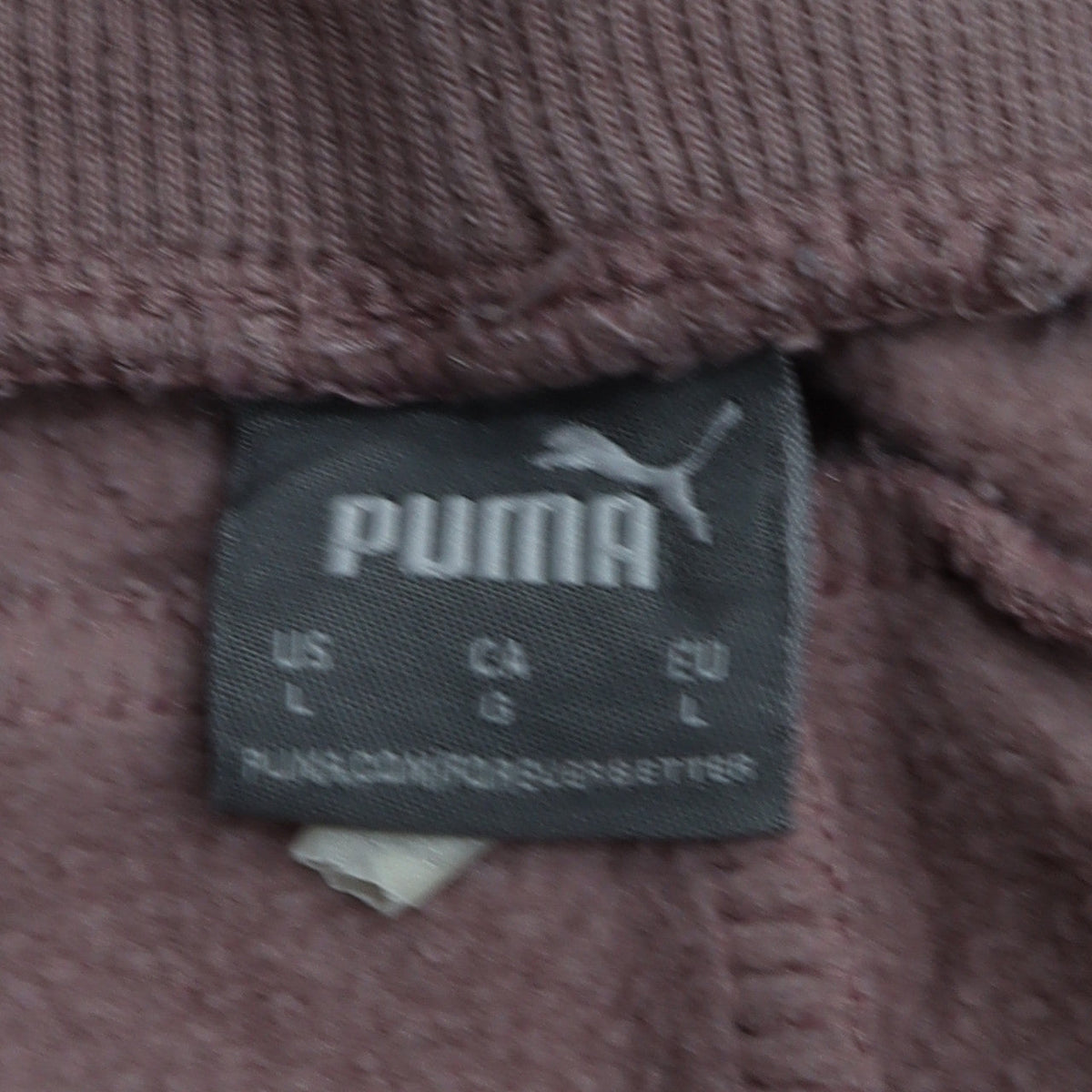Puma Womens Mauve Jogger Sweatpants L Elastic Waist Casual Trousers