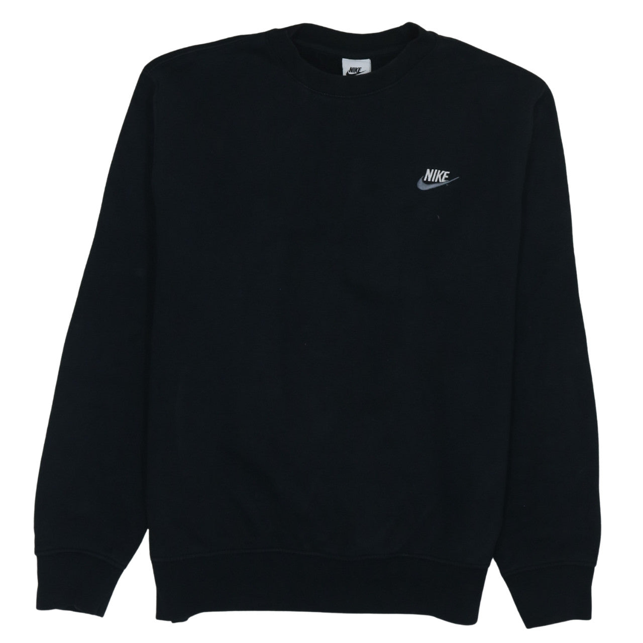 Nike Men's Black Medium Pullover Sweatshirt Crew Neck Logo Jumper