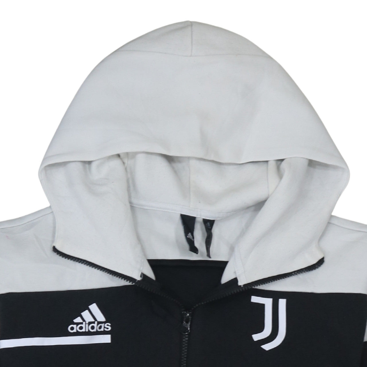 Adidas Men's Black Full Zip Hoodie L Juventus Logo Fleece Sportswear