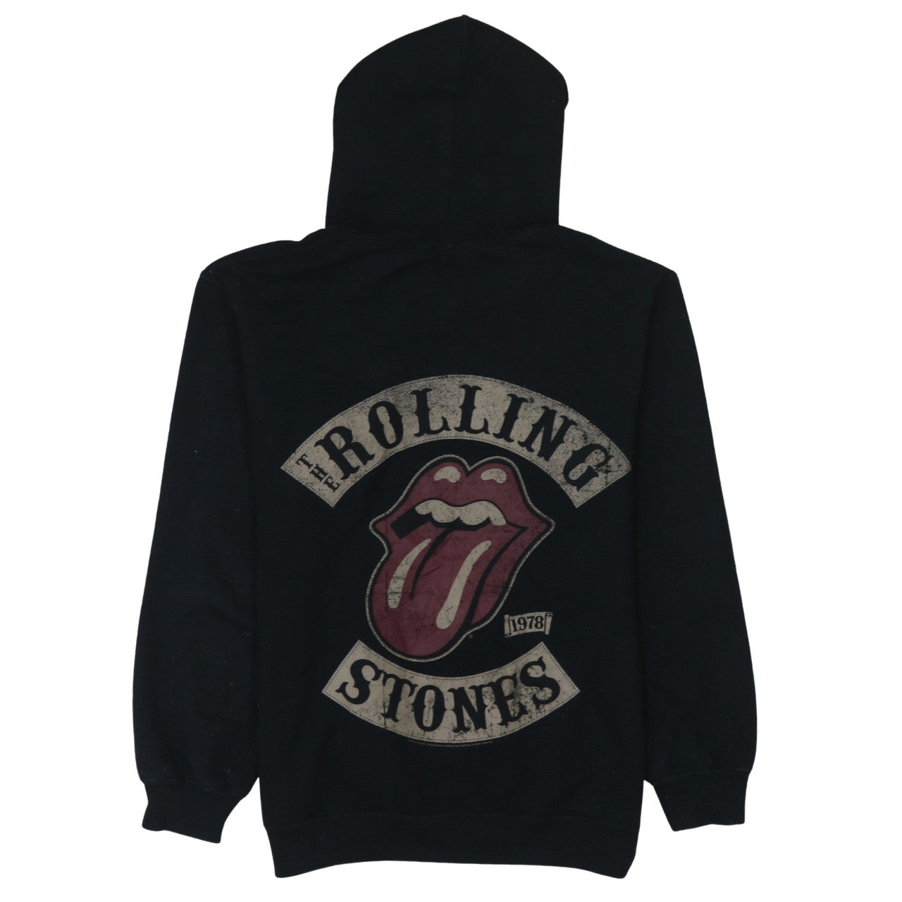 Gildan Men's Black Rolling Stones Pullover Hoodie Size S