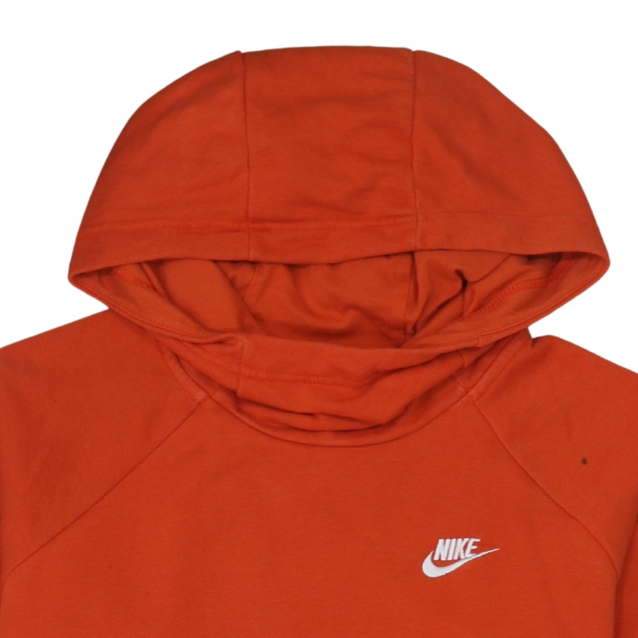Nike Men's Orange Pullover Hoodie M Sports Logo Sweatshirt