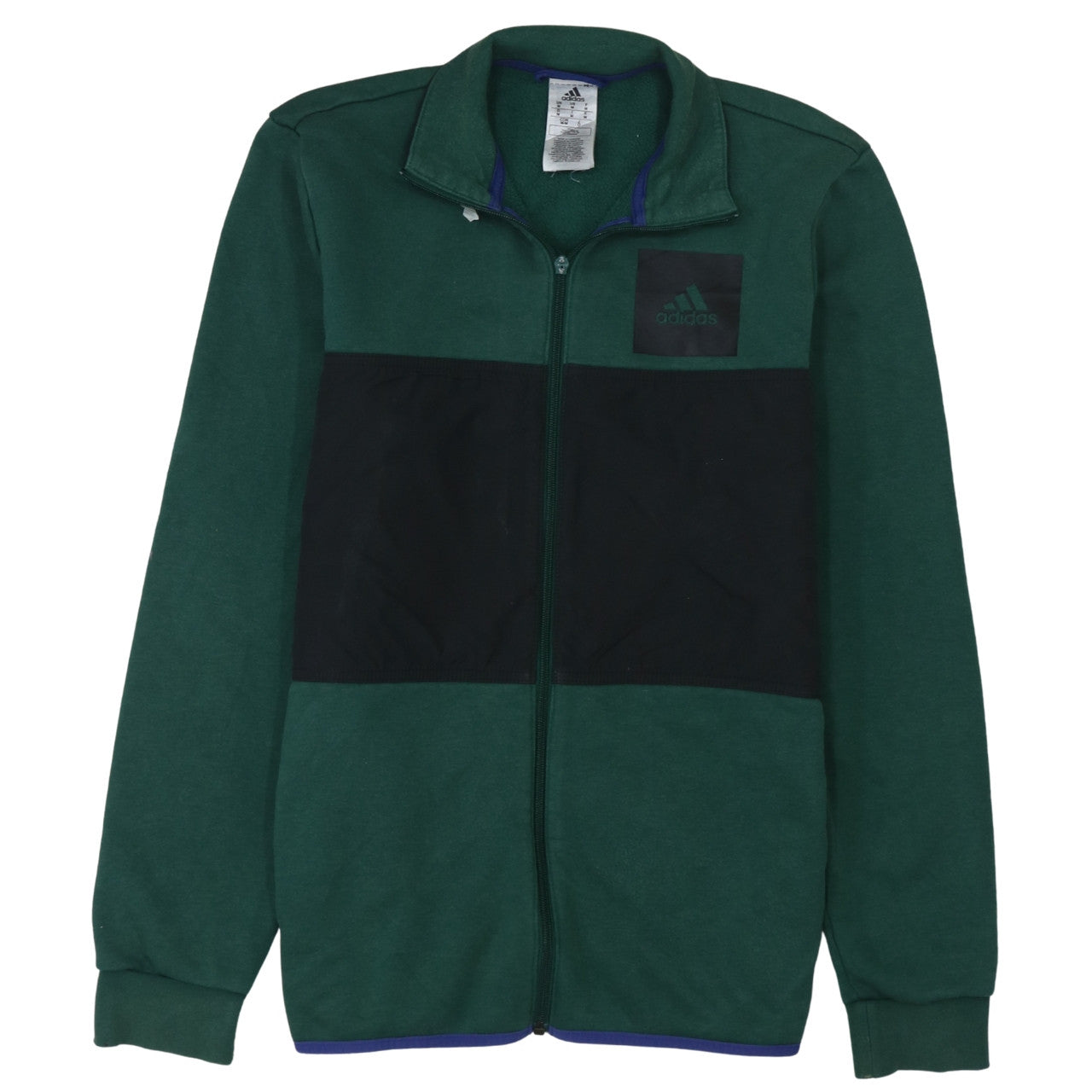 Adidas Men's Green & Black Track Jacket Size M Full Zip Athletic
