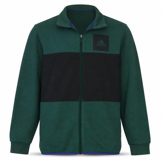 Adidas Men's Green & Black Track Jacket Size M Full Zip Athletic