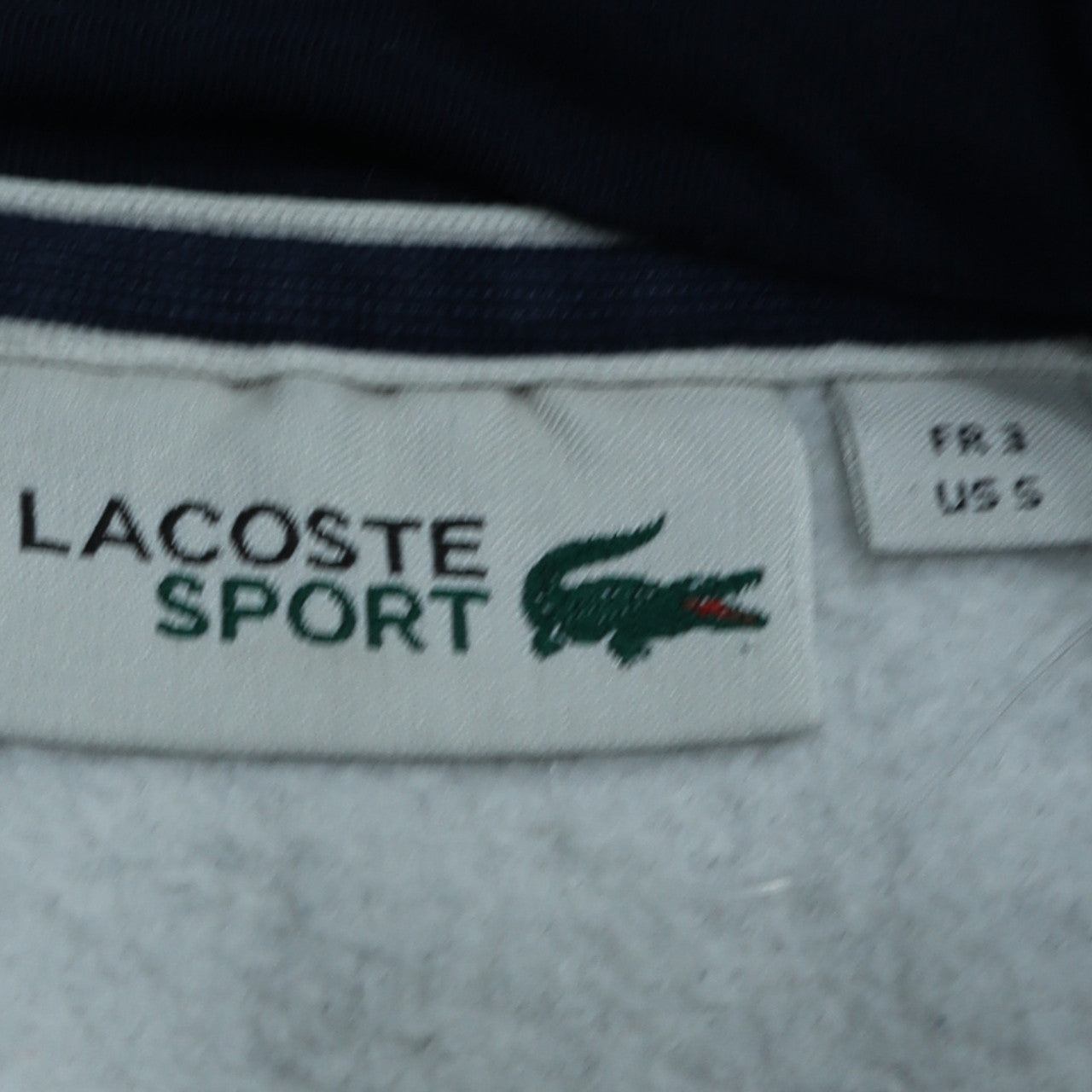 Lacoste Sport Men's Grey Pullover Hoodie Size S Cotton Blend