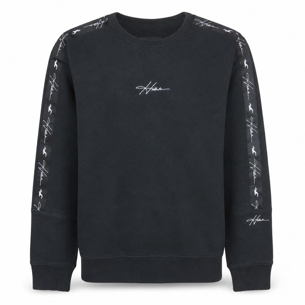 Hollister Men's Black XS Pullover Crew Neck Logo Sweatshirt