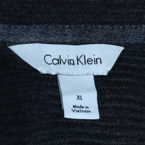 Calvin Klein Men's Blue XL 1/4 Zip Henley Sweatshirt