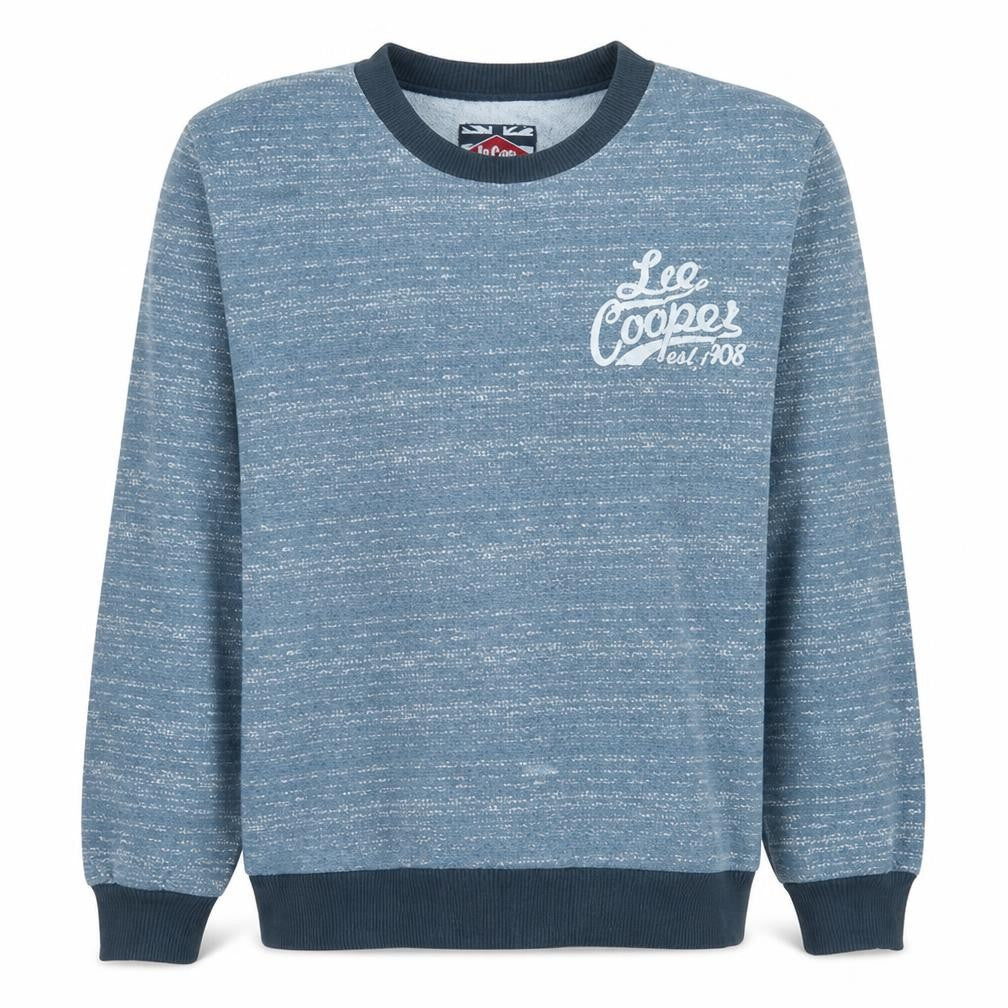 Lee Cooper Mens Blue Crew Neck Pullover Sweatshirt L