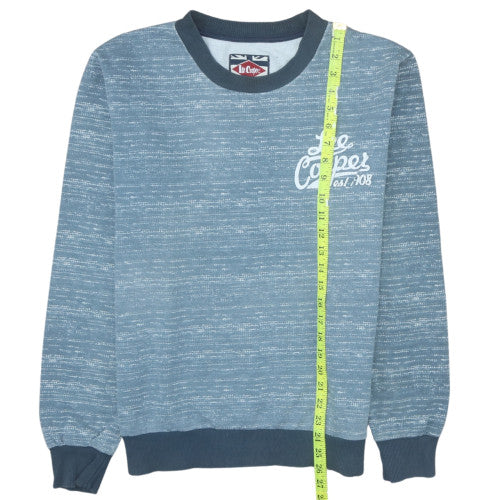 Lee Cooper Mens Blue Crew Neck Pullover Sweatshirt L