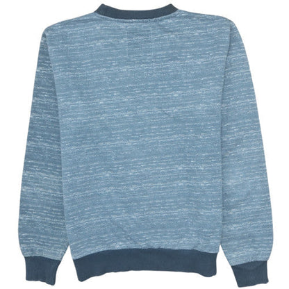 Brand and care label for Lee Cooper men’s blue crew neck pullover sweatshirt l