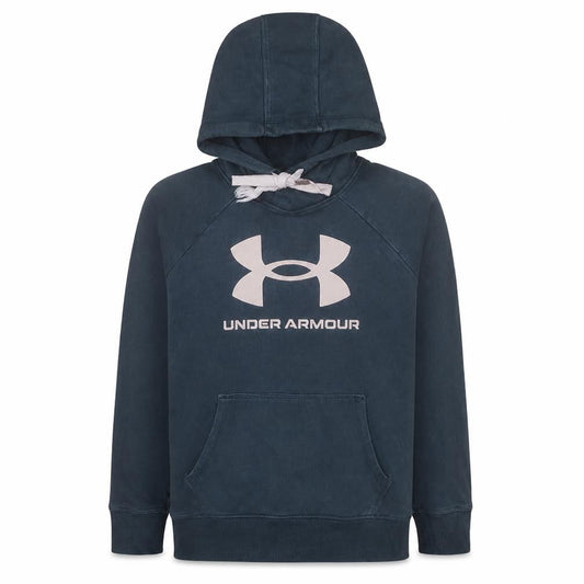 Under Armour Men's Blue Pullover Hoodie M Logo Fleece Sweatshirt