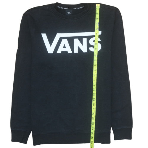 Vans Men's Black Logo Crew Neck Sweatshirt Size M