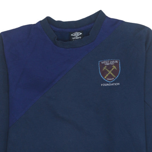 Umbro Men Blue XL Pullover Sweatshirt West Ham United Foundation
