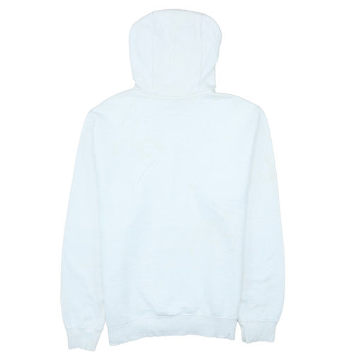 Nike Mens White Pullover Hoodie Small Regular Fit Fleece