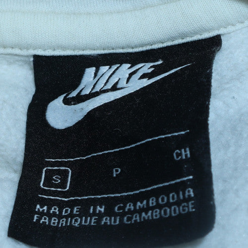 Nike Mens White Pullover Hoodie Small Regular Fit Fleece