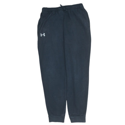 Additional front view of Under Armour boys’ black jogger fleece sweatpants, size 158, youth xl