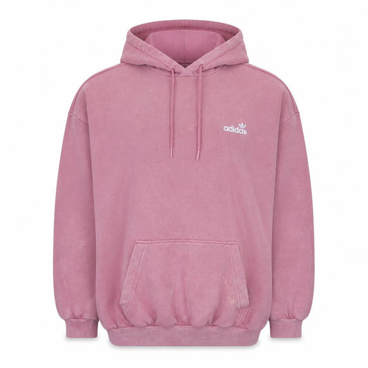 Adidas Women Pink Pullover Hoodie Size 10 Relaxed Fit Sweatshirt