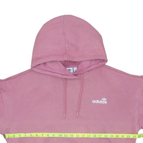 Adidas Women Pink Pullover Hoodie Size 10 Relaxed Fit Sweatshirt