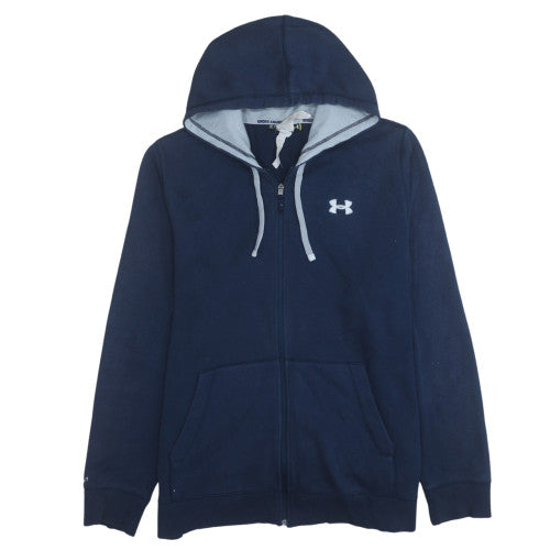 Under Armour Men's Blue Full Zip Hoodie Size XL Cotton Blend Fleece